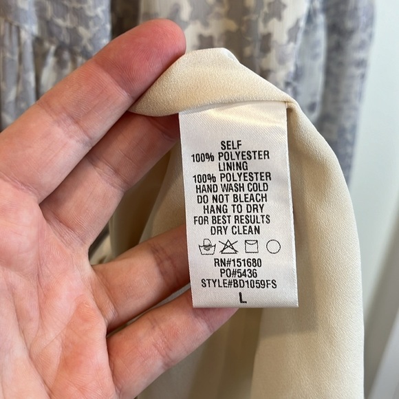 FleaStyle Grey Star Printed Tiered Chiffon Maxi Dress w/ smocked neck & Tassels - Picture 6 of 11